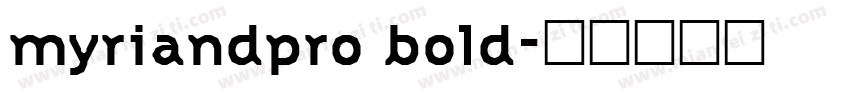 myriandpro bold字体转换